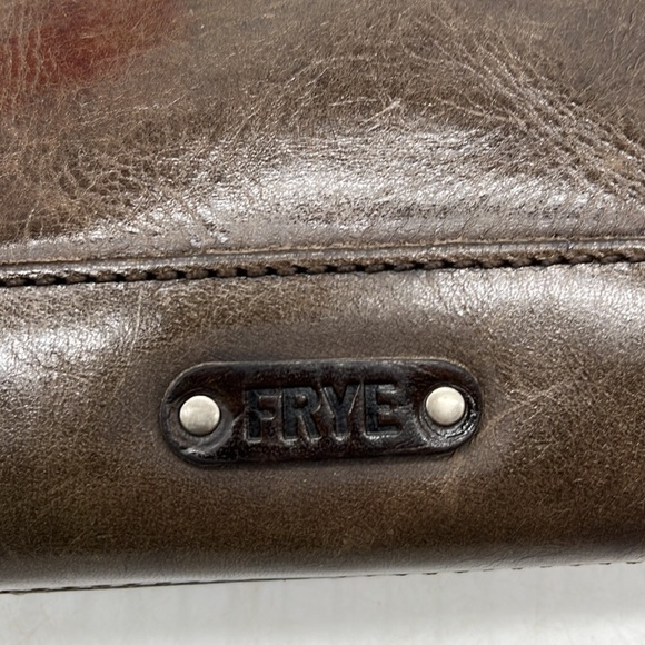 Frye Melissa Brown Leather fold over Crossbody Bag. BRN2366D - Picture 12 of 16
